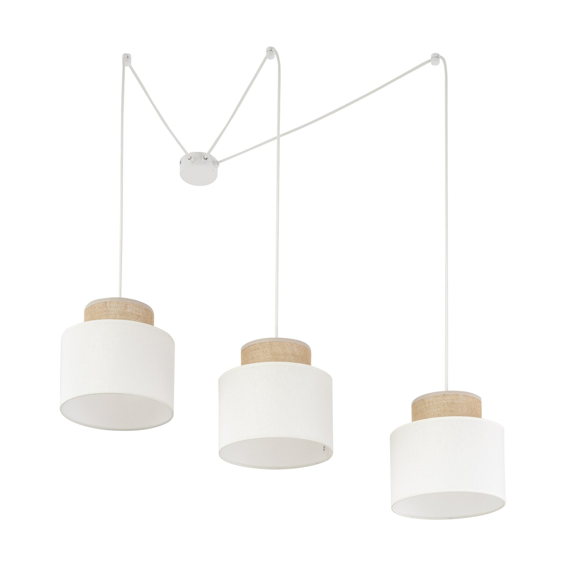 DUO White Adjustable 3-Light Pendant for Dining Table & Kitchen Island - AURABAGS SHOP