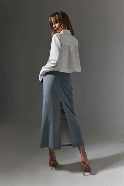 Satin long sleeve shirt