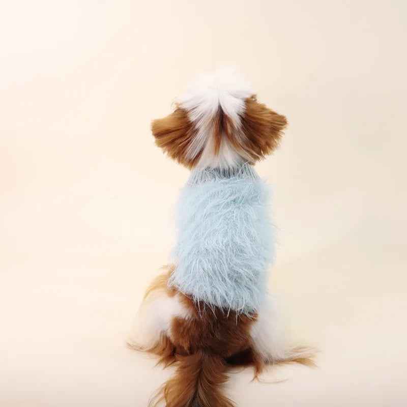SkyCloud Fuzzy Dog Sweater | Cozy Plush Dog Sweater