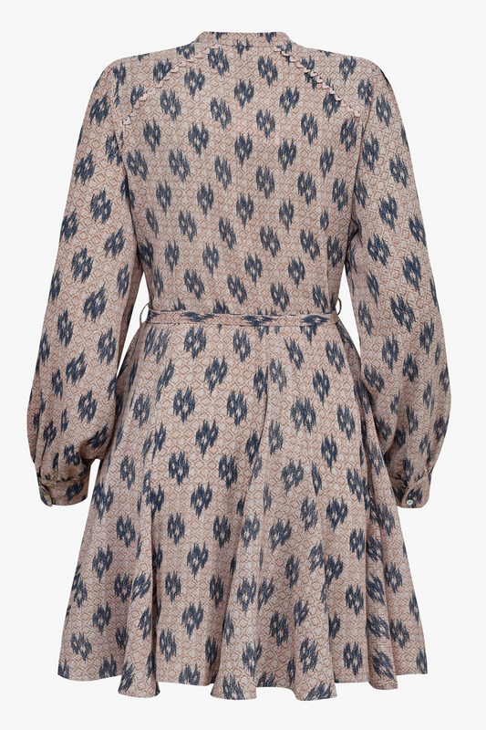 Steph Printed Button-Front Midi Dress