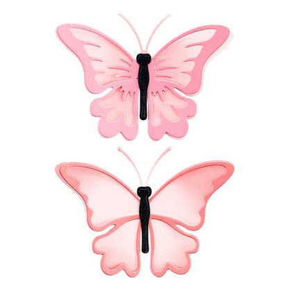 Layered Butterfly Etched Dies