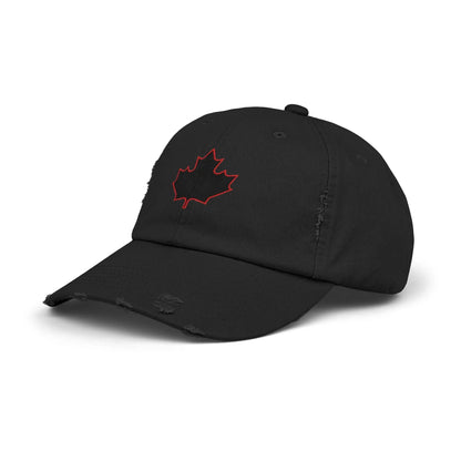 Maple Stick Distressed Hockey Cap – Retro Canadian Style