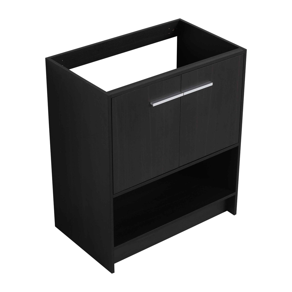 30" Bathroom Vanity Cabinet – Dark Oak Freestanding Plywood Vanity Base