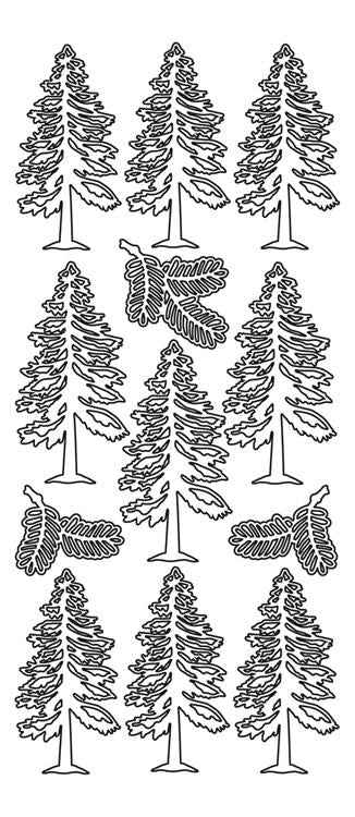 Peel-Off Stickers - Fir Trees