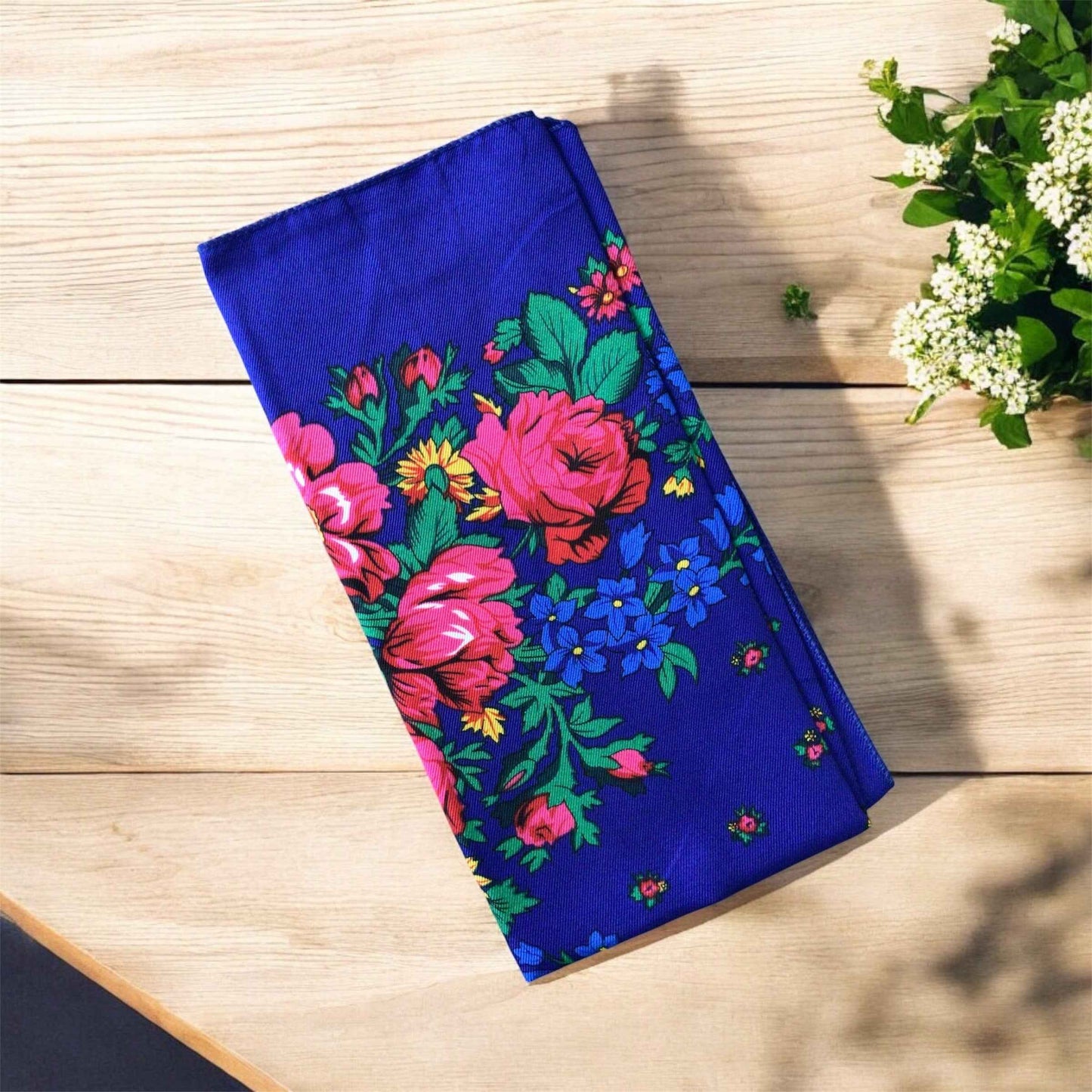 Midnight Blue Kokum Scarf