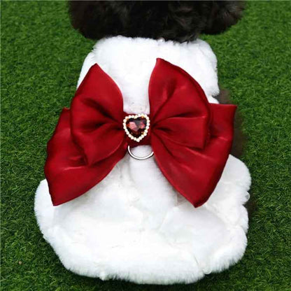 Be My Valentine Fuzzy Dog Coat Set | Valentine Occasion Dog Outfit