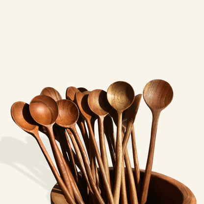 Cuillères à cocktail en bois (lot de 4)