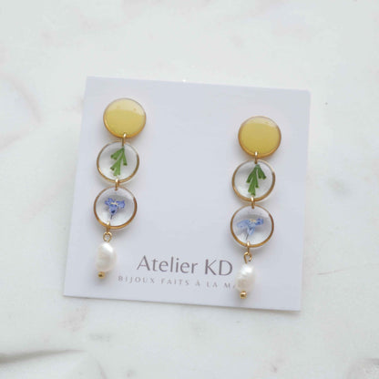 Boucles d'oreilles Perla duo - rond