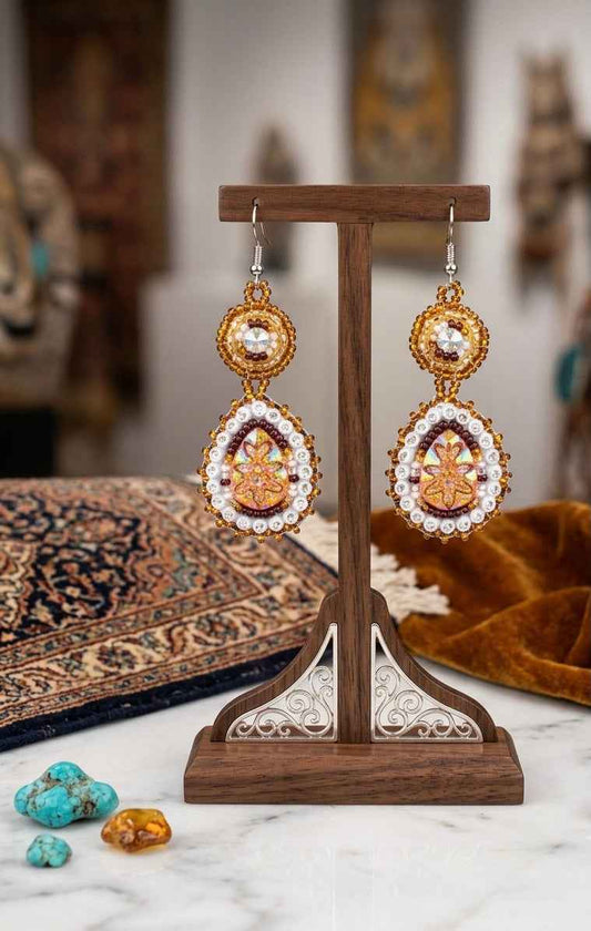 Drop Beaded Earrings  gold collection