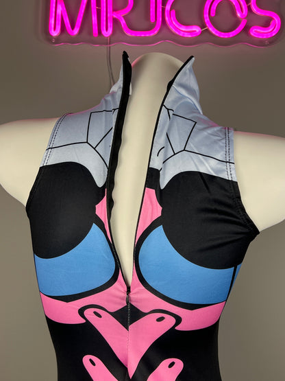 Crotchless Anime Cosplay BodySuit Lingerie Costume