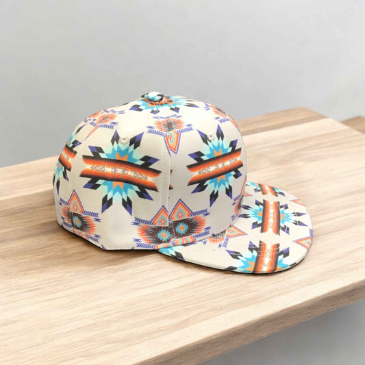 Beige Star Design Native Cap