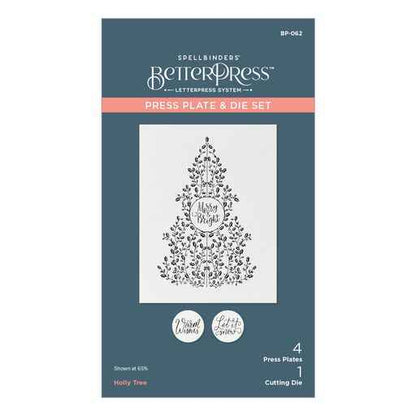Holly Tree Press Plate & Die Set from the BetterPress Christmas Collection