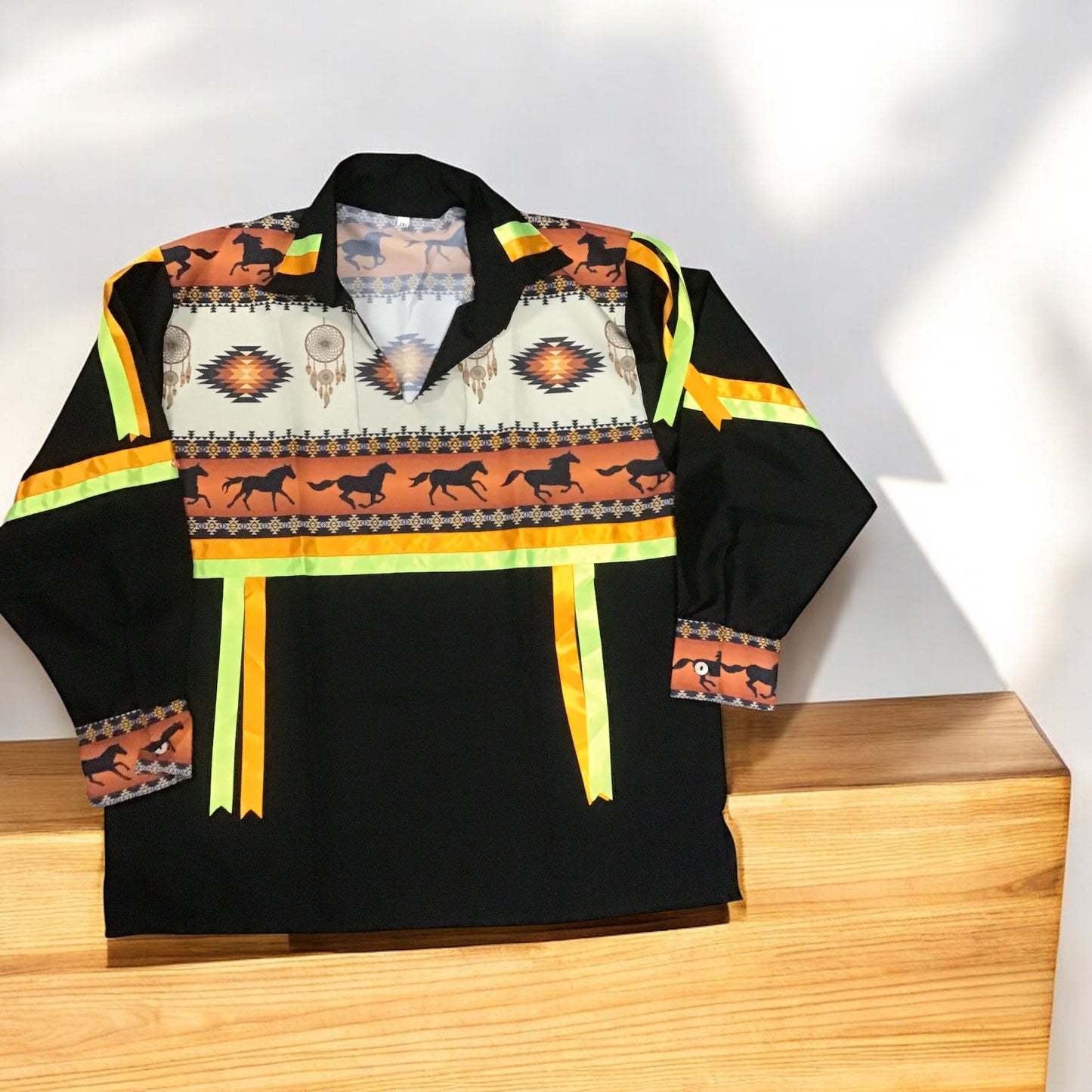 Ribbon Shirt with Horses