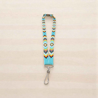 Turquoise Native Beaded Lanyard
