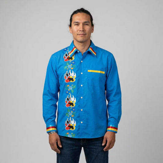 Embroidered Ribbon Shirt (Bear Paw)
