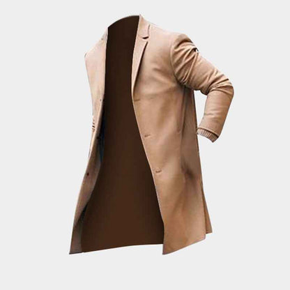 Men's Winter Long Trench Coat