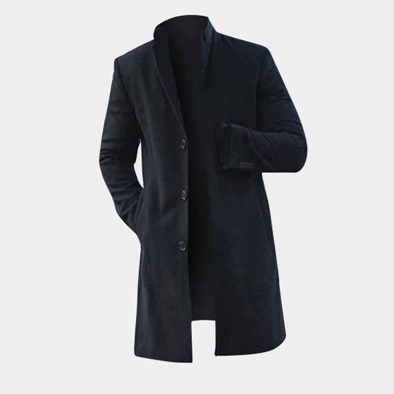 Men's Winter Long Trench Coat