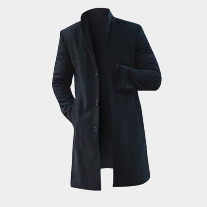 Men's Winter Long Trench Coat