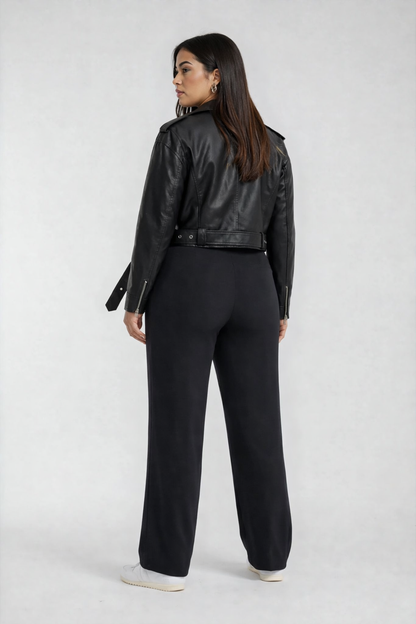 Luxeflow - Elevated Wide Leg Sweatpants Trouser Pants Black
