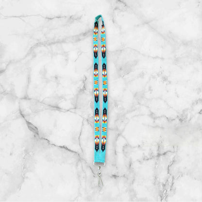 Turquoise Native Beaded Lanyard