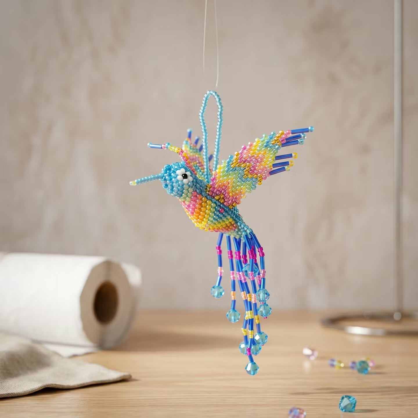 Blue Beaded Humming Bird