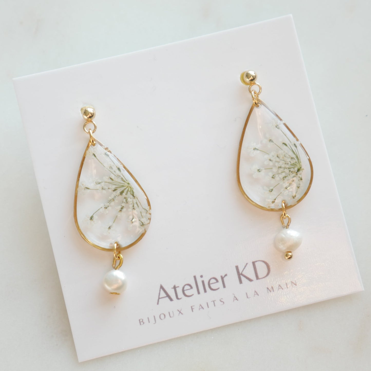 Boucles d'oreilles Perla - goutte (moyen)