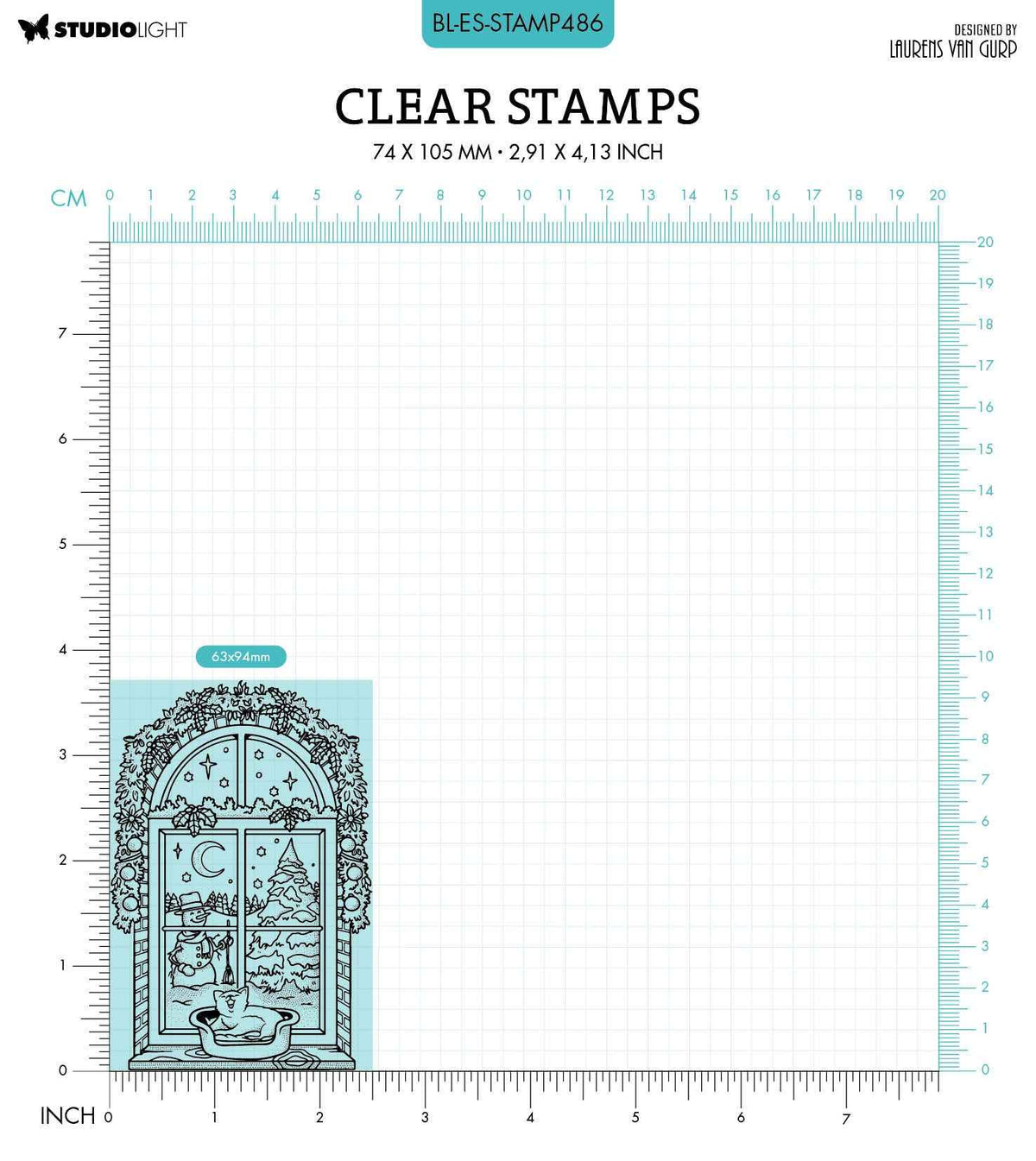 BL Clear Stamp Snowy Day By Laurens 89x64x3mm 1 PC nr.486