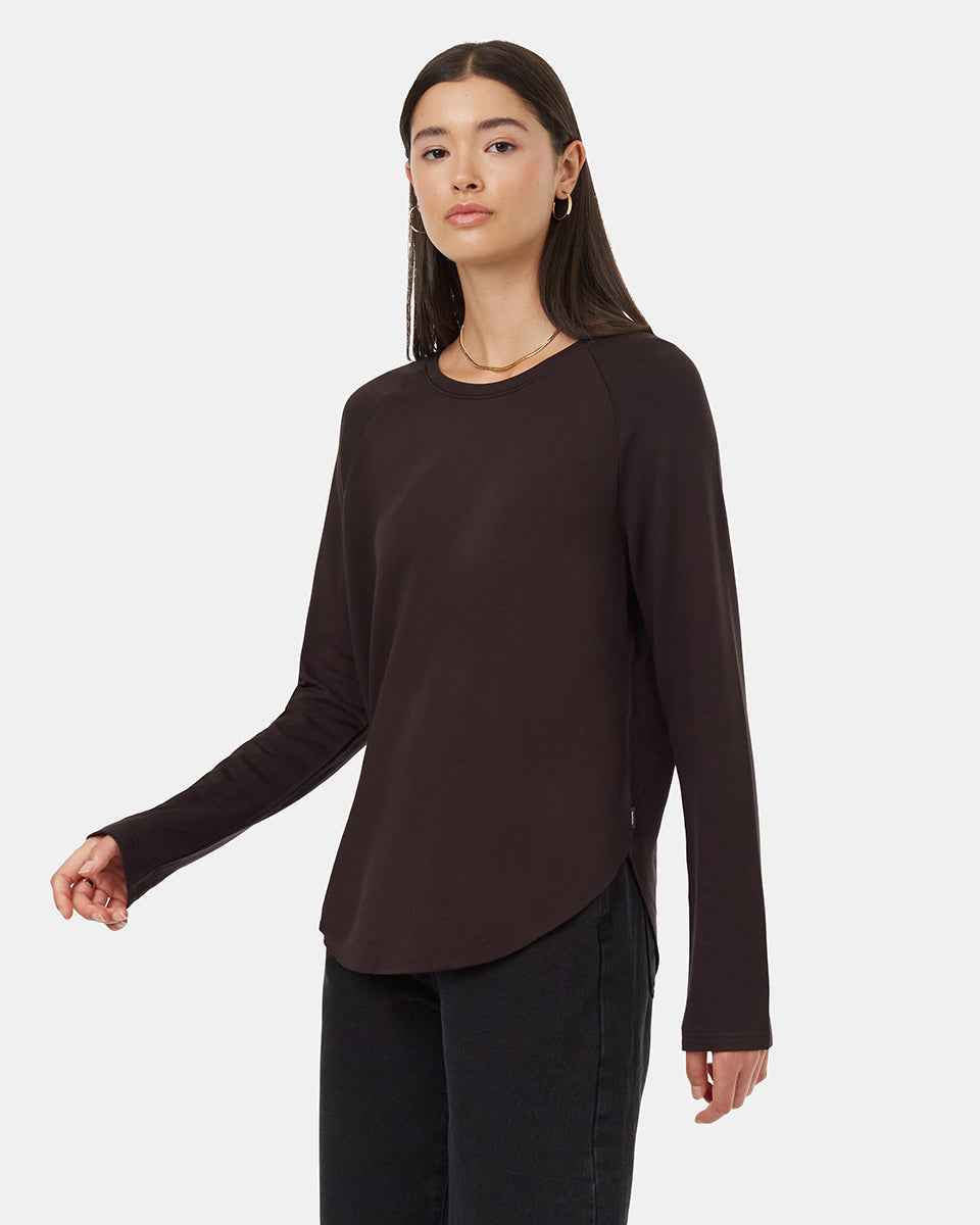 Soft EcoTerry Shirttail Crew