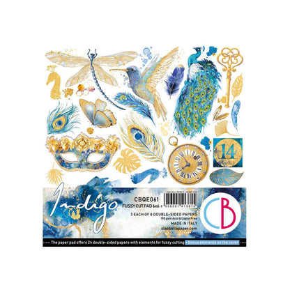 Indigo Fussy Cut Pad 6x6 24/Pkg