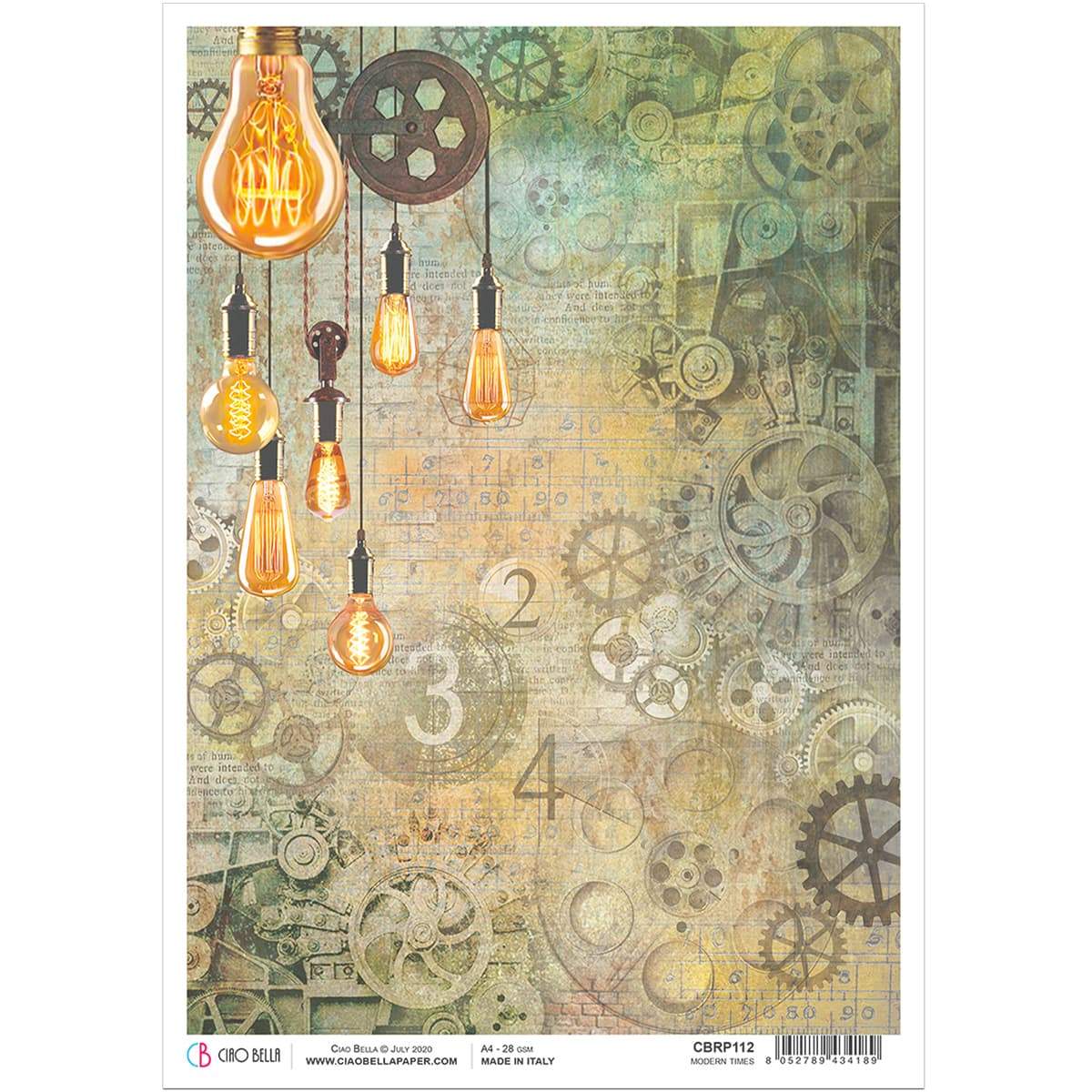 Ciao Bella Rice Paper A4 Modern Times