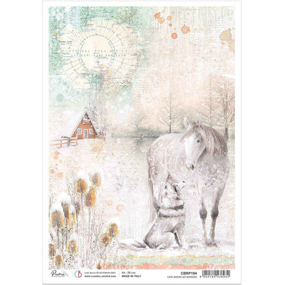 Ciao Bella Rice Paper A4 Love knows no borders