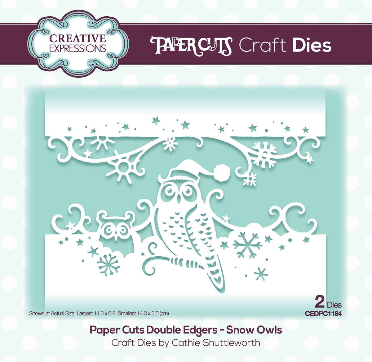 Creative Expressions Paper Cuts Snow Owls Double Edger Craft Die