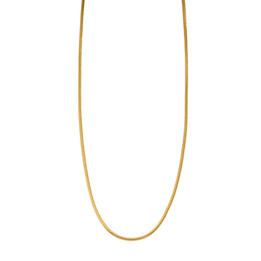 AYSHA: Dainty Snake Skin Textured Gold Chain Necklace
