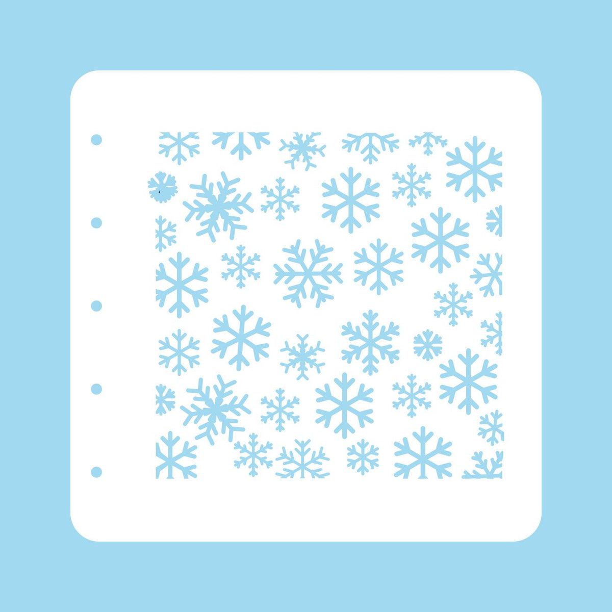 Stencil A6 For Magnetic Colour Set Christmas Time Snowflakes