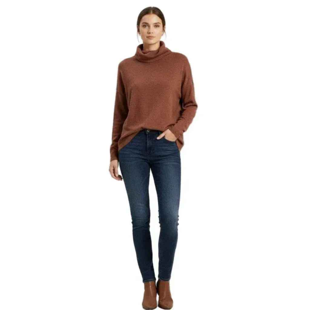Chandail col roulé femme