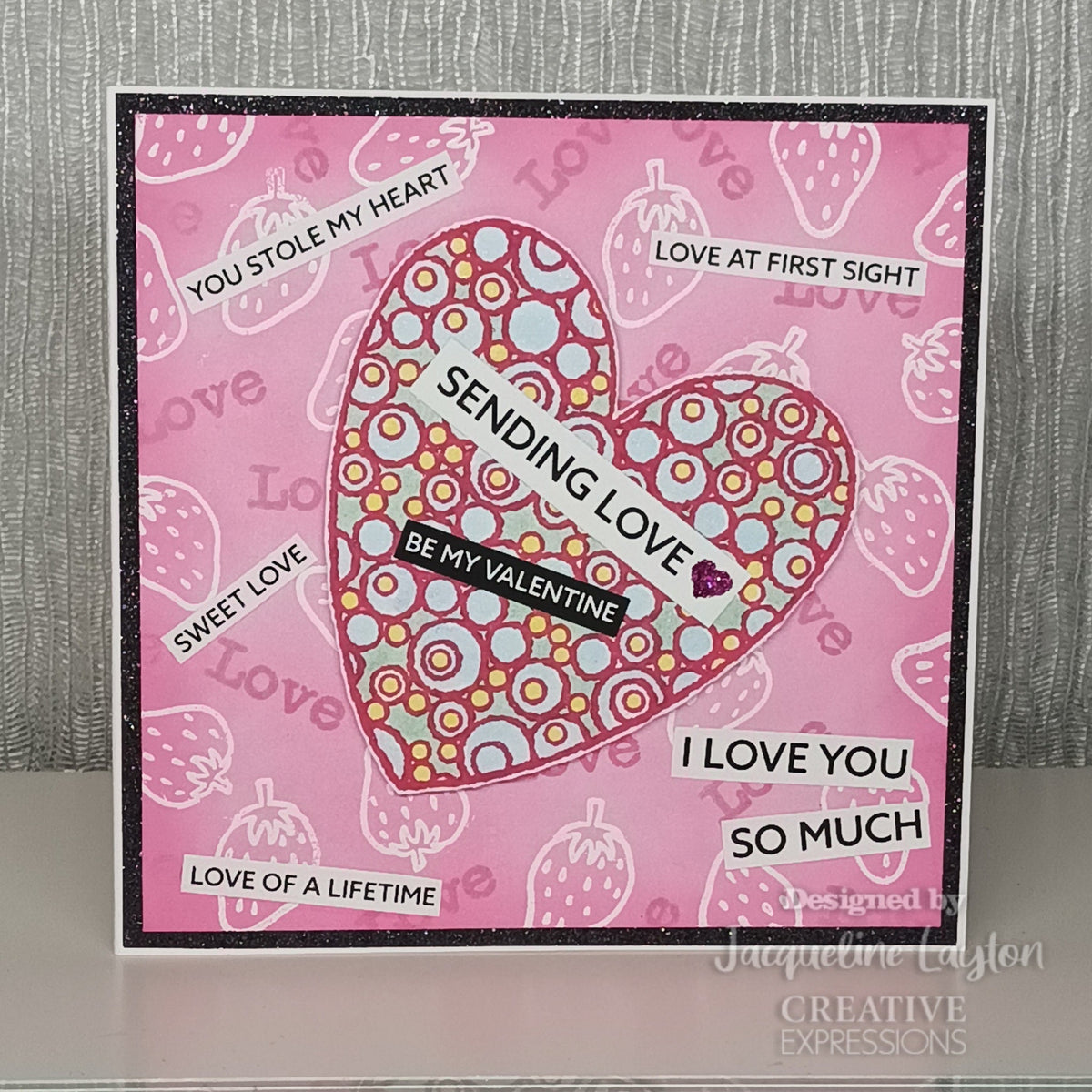 Woodware Clear Singles Bubble Heart 4 in x 6 in Stamp