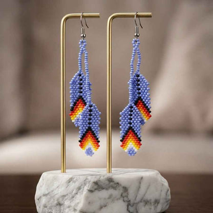 OldTribes™ Lavender Feather Earrings