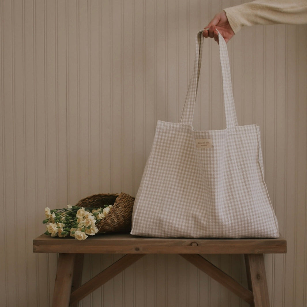 Fourre-tout en coton biologique - Collection Vichy