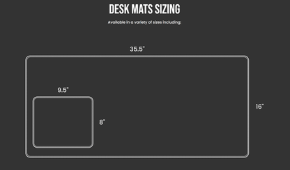 Small | Desk Mat | White Lines