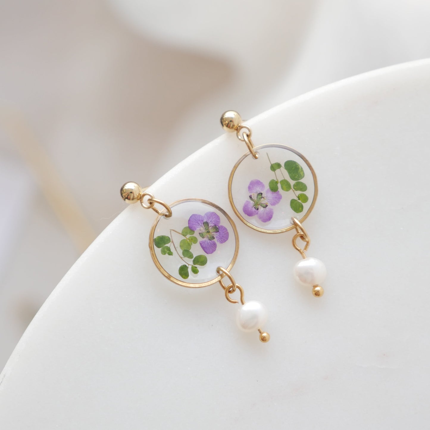 Boucles d’oreilles Chloé - rond (moyen)