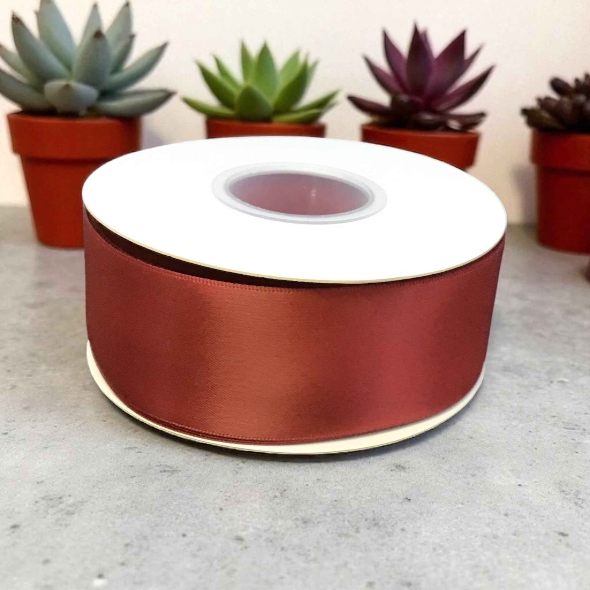 Satin Ribbon Double Face- Maroon #789 -3.8 cm Wide