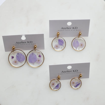 Boucles d'oreilles Léa - rond (moyen 20mm)