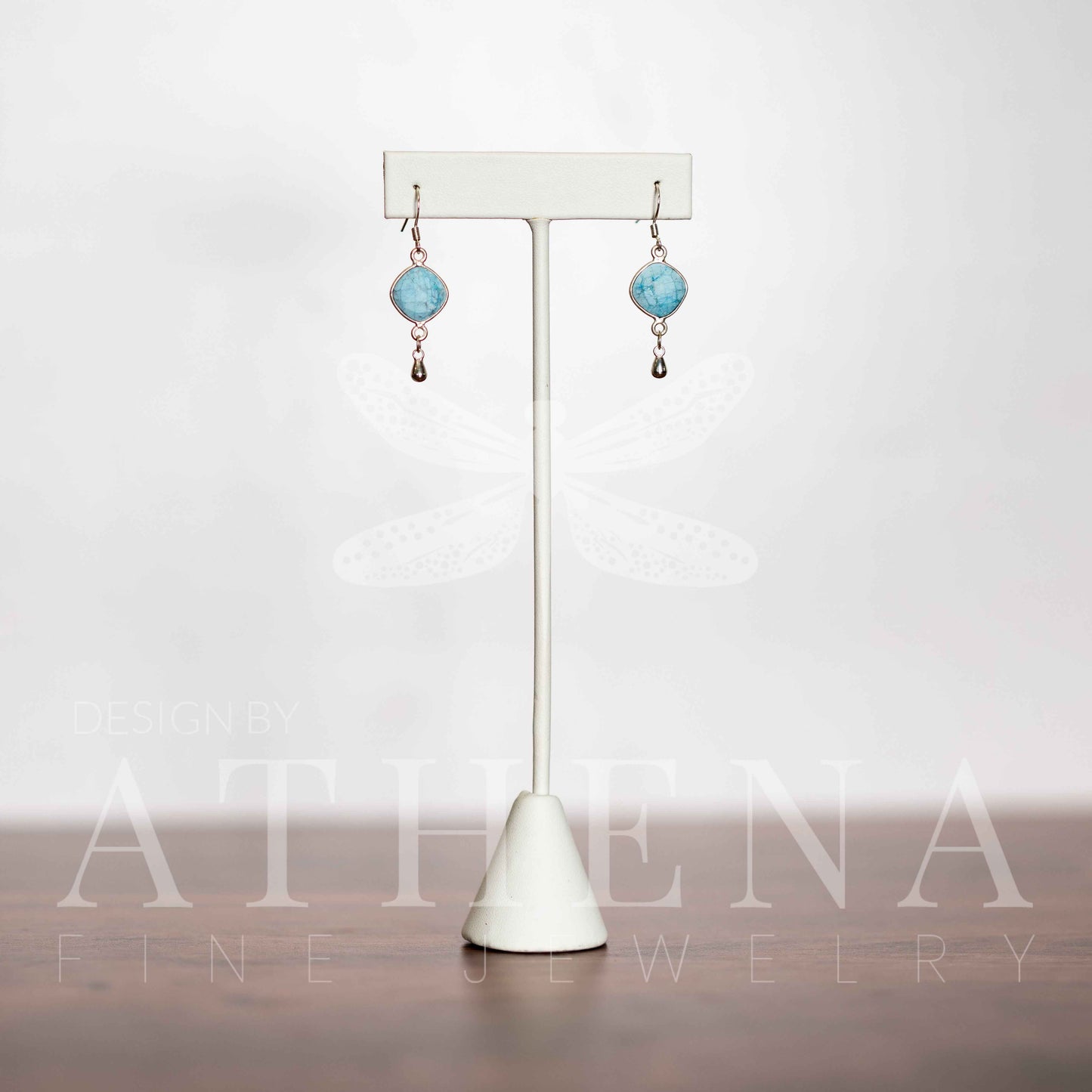 Raw Turquoise Earrings in Sterling Silver – Bold Elegance for the Modern Woman