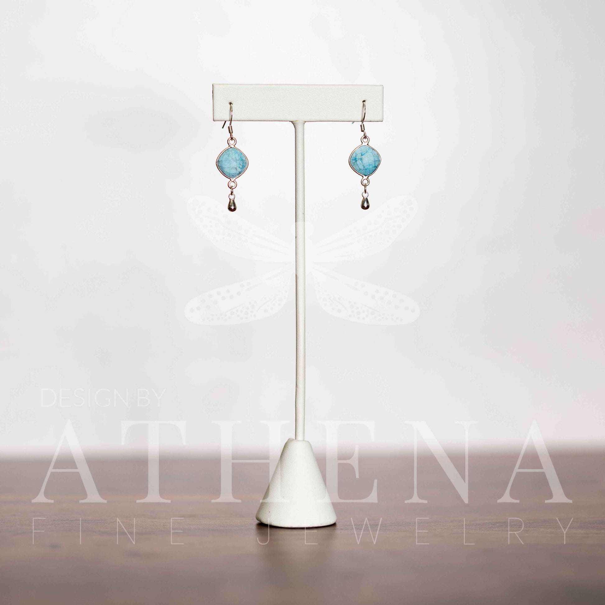 Raw Turquoise Earrings in Sterling Silver – Bold Elegance for the Modern Woman