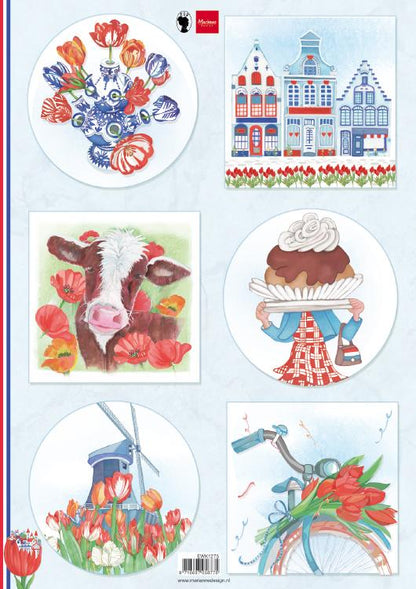 Cutting Sheet I Love Holland - Tulips A4