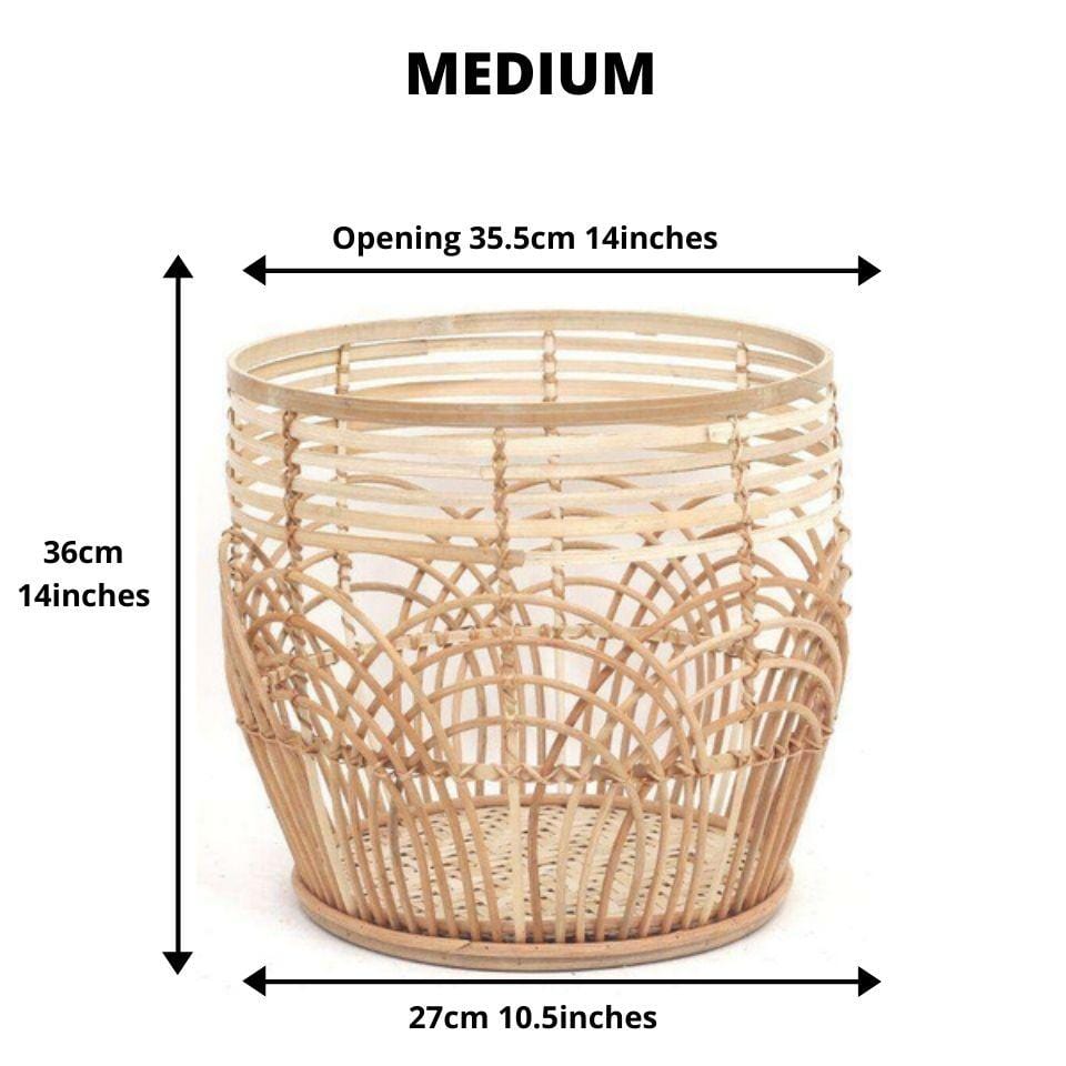 Blumentopf „Elena“ aus Rattan (verschiedene Größen erhältlich)
