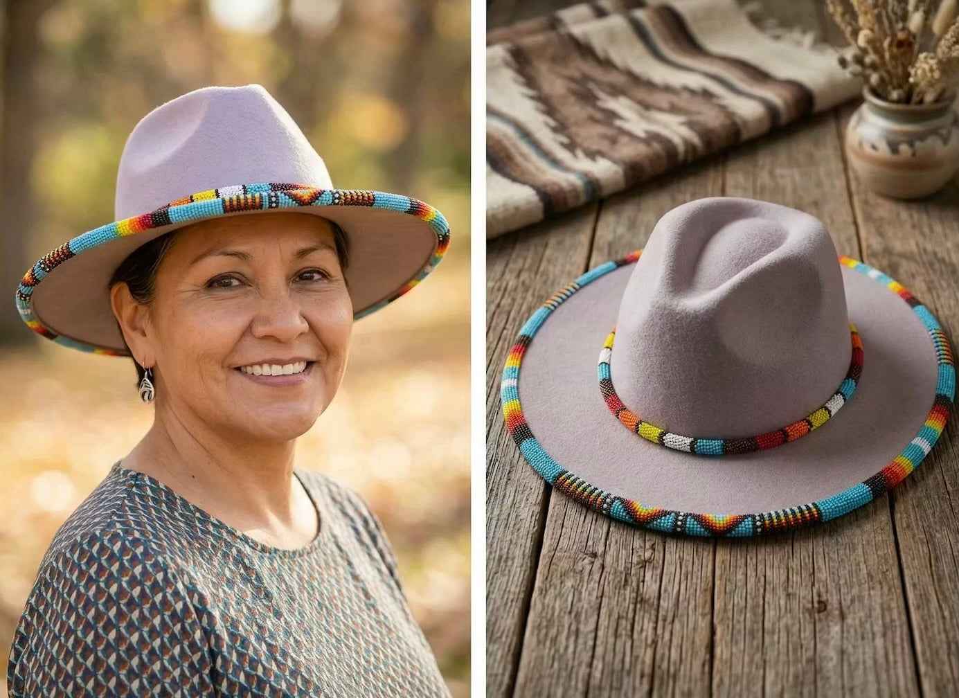 Size-57 Handmade Beaded Hat