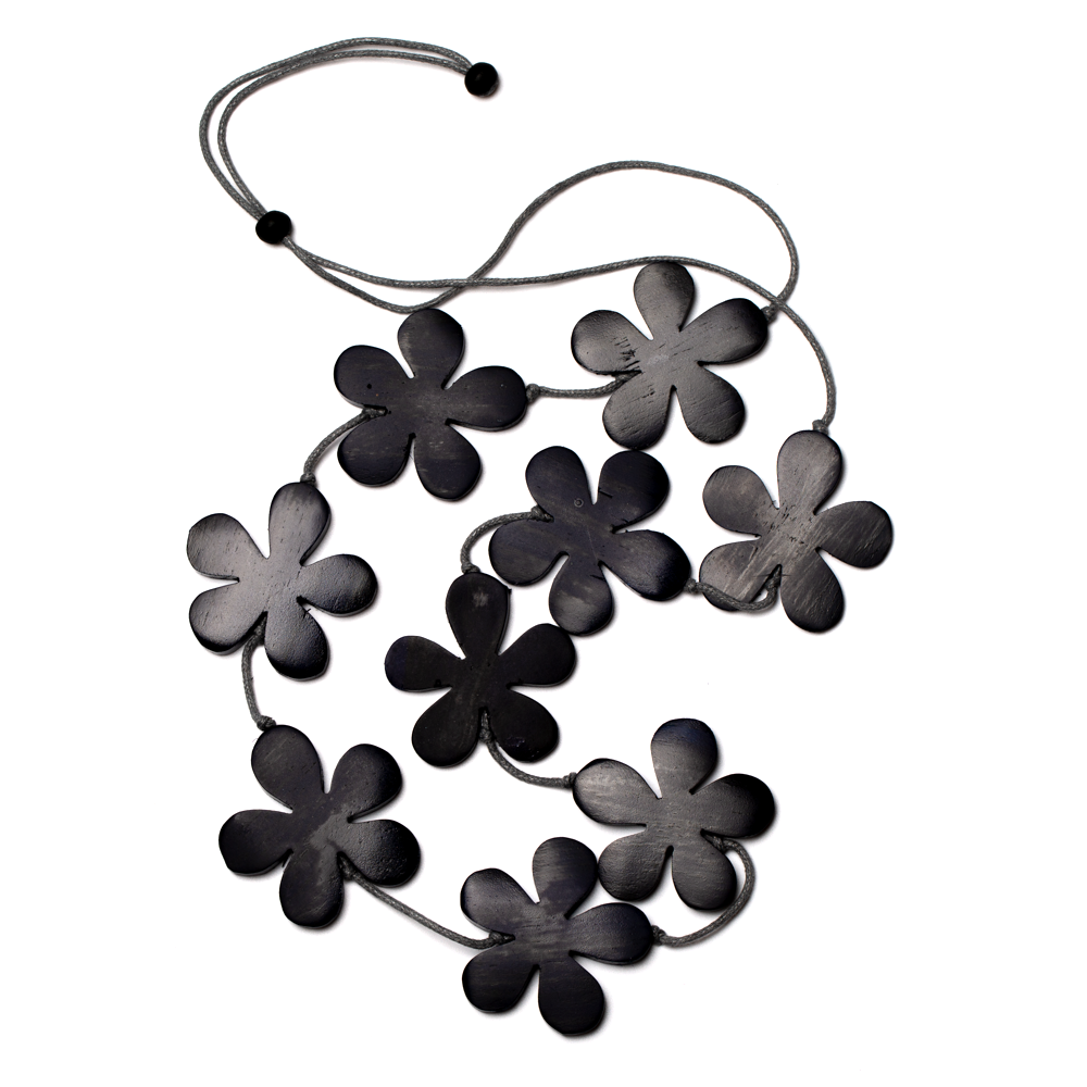 Wooden Flower Necklace