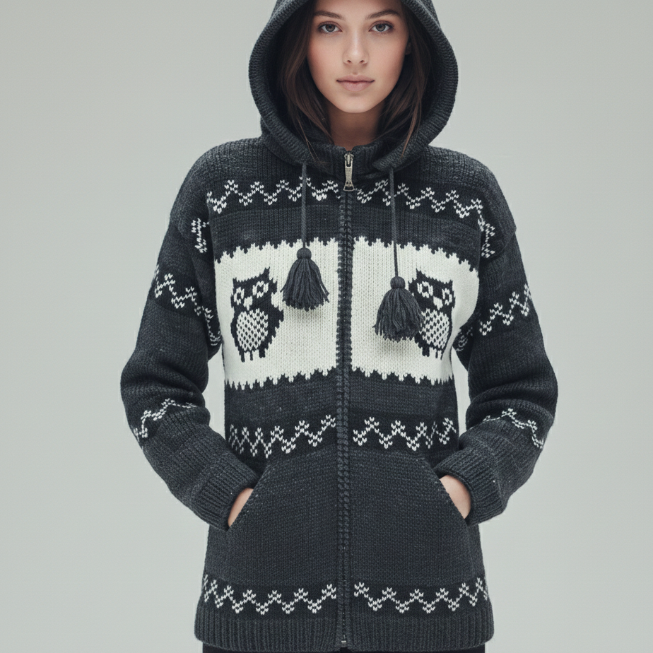 OLDTRIBES™ Nocturne Owl Wool Jacket