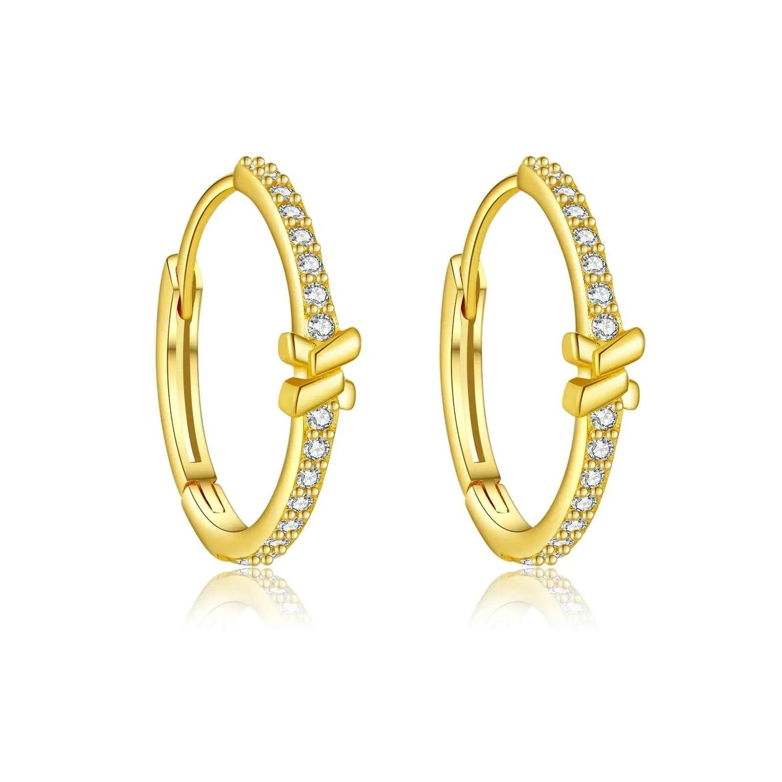 Sterling Silver Knot Hoops Earrings